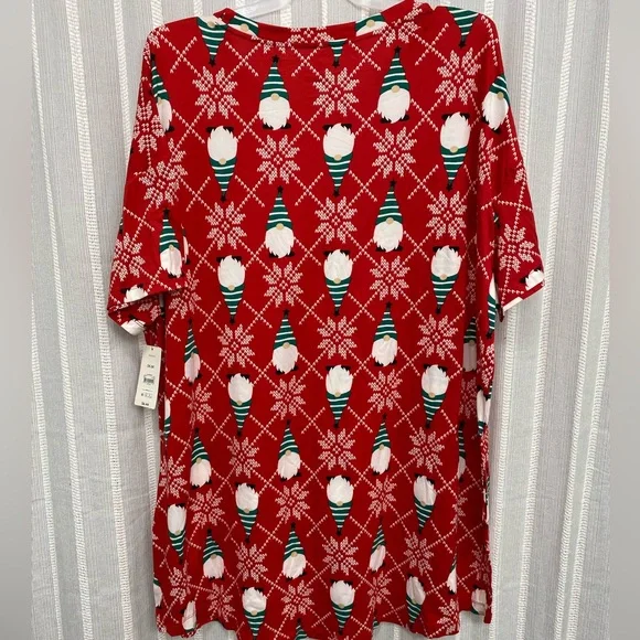6 Pack Gnome Holiday Christmas Sleep Shirt Gown with pockets-‎ Size 2X / 3X NWT - Picture 10 of 10
